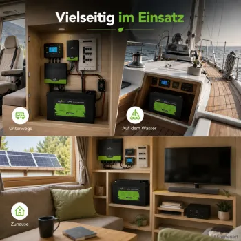 LiFePO4 Akku 24V 100Ah Einsatz in Wohnmobil Boot und netzferner Inselanlage