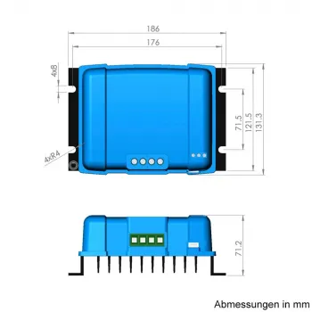 Optionales VE.Direct Zubehoer fuer BlueSolar: Bluetooth-Dongle und Color Control Anzeige