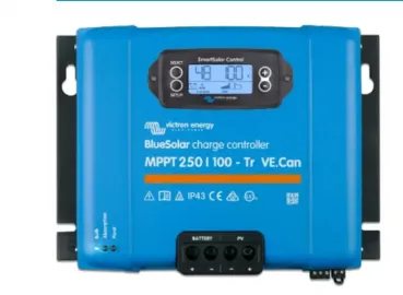 100A MPPT Laderegler Victron BlueSolar 250/100-Tr VE.Can mit optionalem SmartSolar-Display