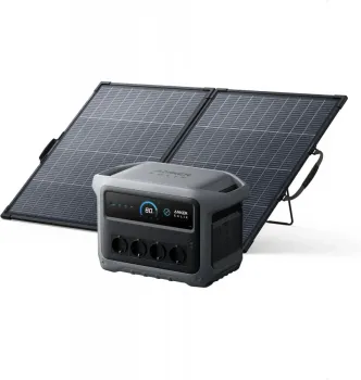 C1000X Gen 2 laedt per Solarpanel beim Camping