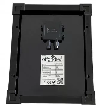 Rückseite 12V Solarmodul 10 Watt mit Schindeltechnologie (overlapping)