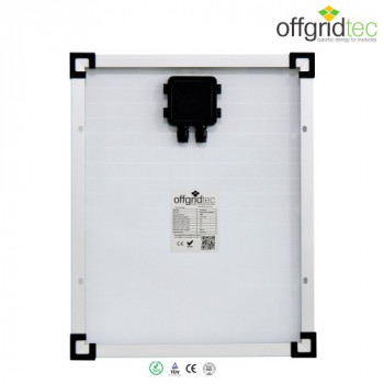 Rückseite 20 Watt Solarpanel mono