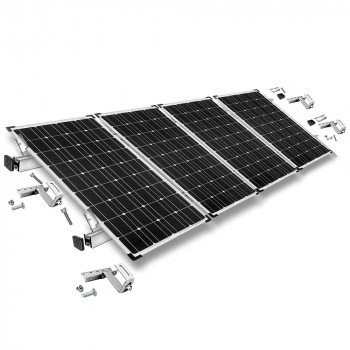 Befestigungs-Set für 4 Solarmodule max. 80cm Breite 35mm - Dachziegel