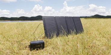 Solar Laden der Ecoflow River Mini Wireless Mobile Powerstation 210Wh