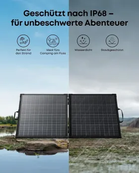 Anker SOLIX PS200 IP68 staub- und wasserdicht beim Camping
