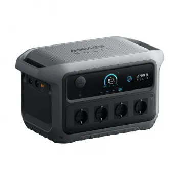 Anker SOLIX C2000 Gen 2 schräg von vorne mit USB-C, USB-A und Kfz-Anschluss