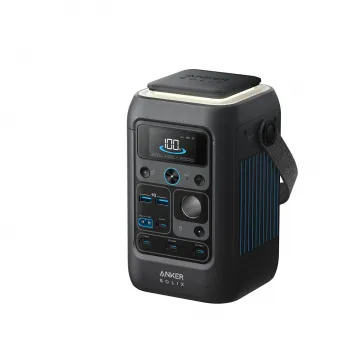 Anker SOLIX C300X DC Powerstation 288Wh – Frontansicht mit Display