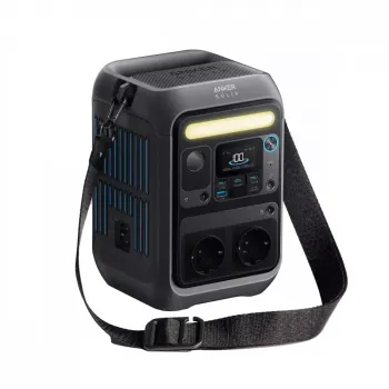 Anker SOLIX C300X AC USV-Powerstation 288Wh mit 230V-Steckdosen – Frontansicht