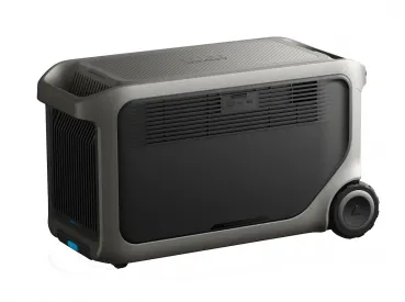 Anker SOLIX F3000 Seitenansicht mit Teleskopgriff und Rädern