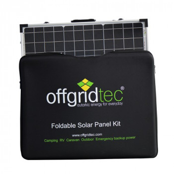 100W Solarkoffer 12V mit Laderegler und Batteriekabel, Tasche