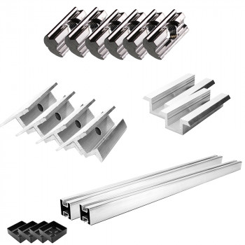 Teile Befestigungs-Set für 2 Solarmodule max. 80cm Breite 35mm Welleternit-Blechdach-Flachdach