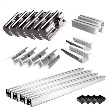 Befestigungs-Set für 2 Solarmodule Rahmenhöhe 30mm für Dachziegel Schrägdachmontage