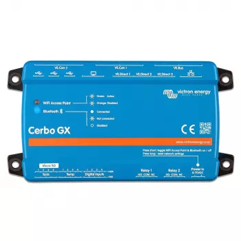 Victron Cerbo GX MK2 Kommunikationszentrale - kompakte 78×154×48mm Bauweise mit allen Anschlüssen für professionelle Systemüberwachung