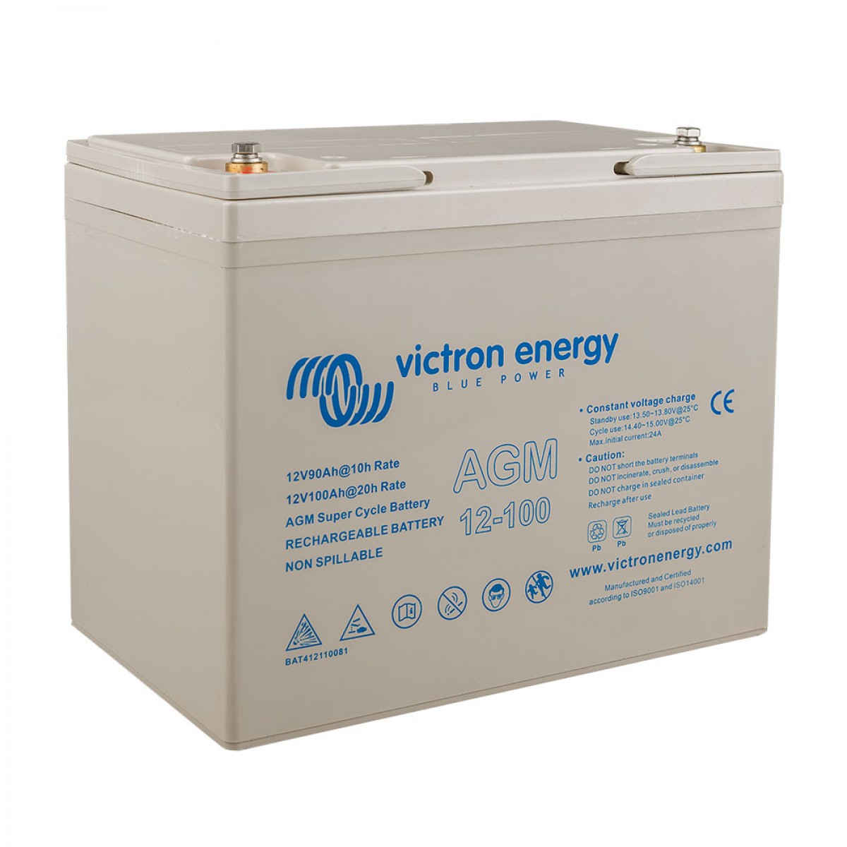 100Ah Victron AGM 12V Super Cycle Batterie C20