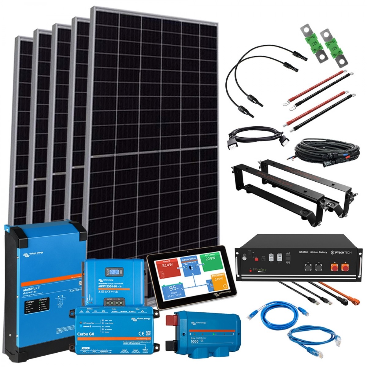 1650Wp USV Solaranlage HomePremium S 3,5kWh LiFePo4Speicher