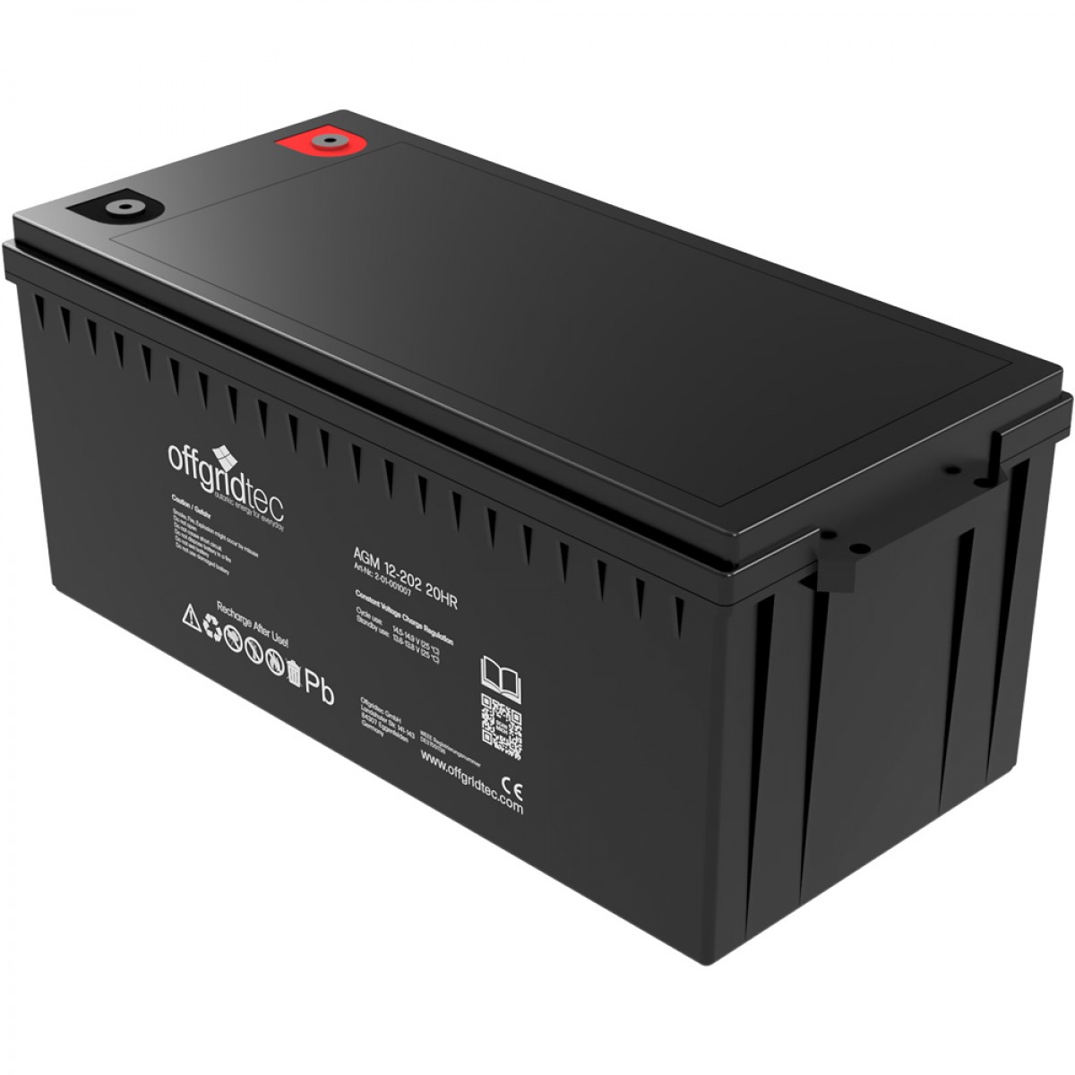 200Ah AGM 12V Akku Solarbatterie extrem zyklenfest