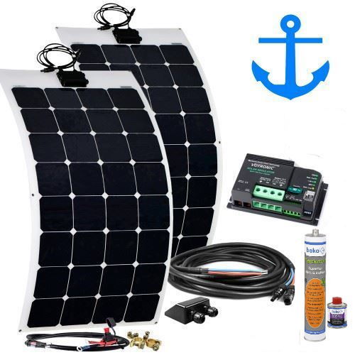 200W Mono Semi Solarmodul flexibel Solarpanel für Boot Wohnmobil Camping 18V DD