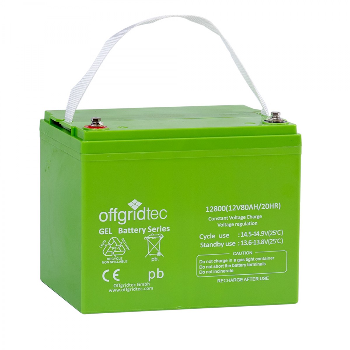 80Ah Gel-Akku 12V Offgridtec C20 Gelbatterie