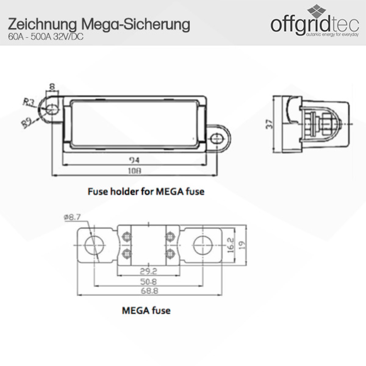 Victron Sammelschiene für modulares MEGA-Sicherungshalter-System