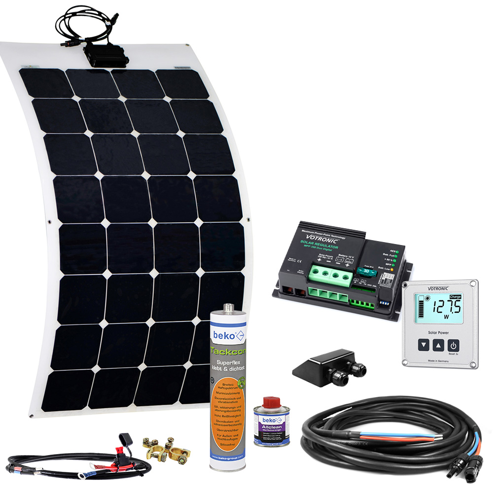 120W Wohnmobil Solaranlage SPR-F 12V EBL flexibel mit Display