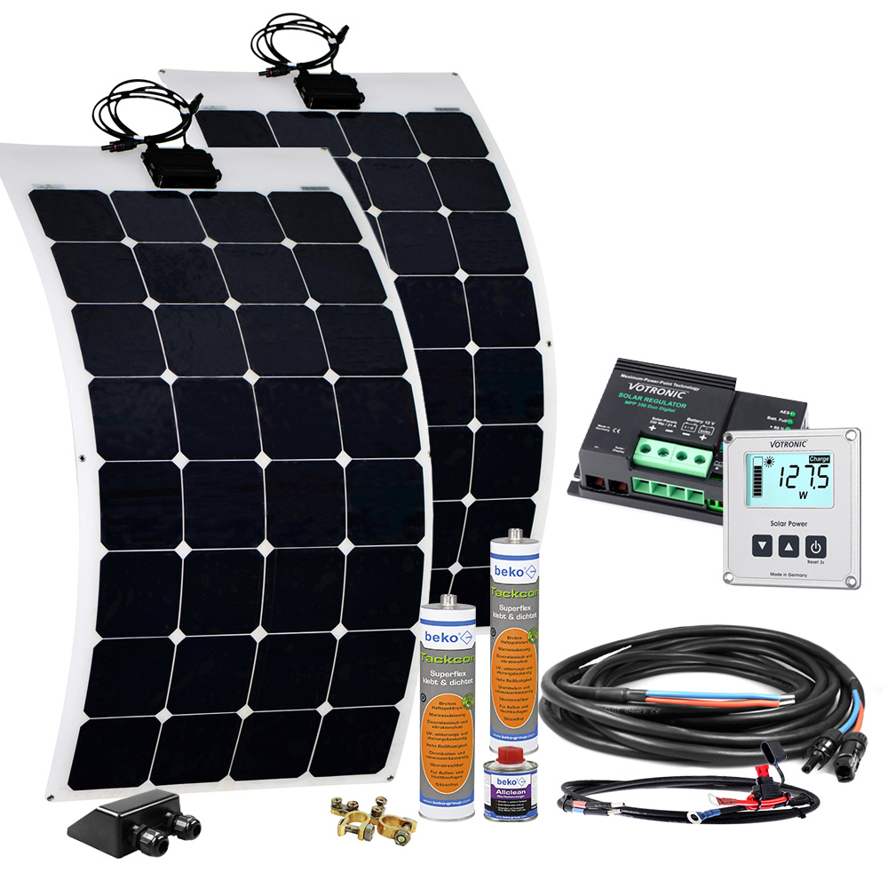 240W Wohnmobil Solaranlage SPR-F 12V EBL flexibel mit Display