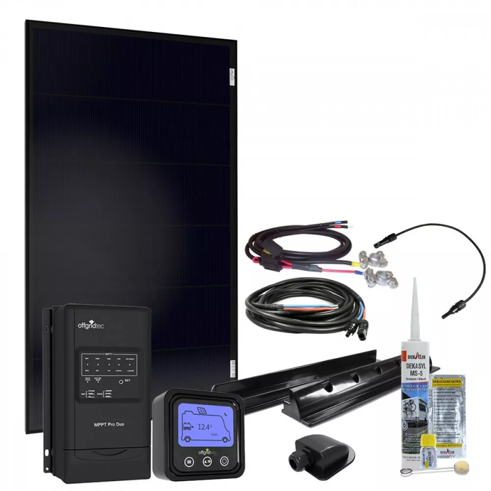 100W MobileBlack 12V Wohnmobil Solaranlage 30A MPPT OLP 100W MobileBlack 12V Wohnmobil Solaranlage 30A MPPT OLP