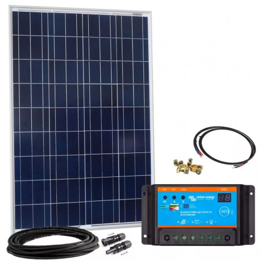 100W 12V Solar Garten-Set Basic Bausatz komplett