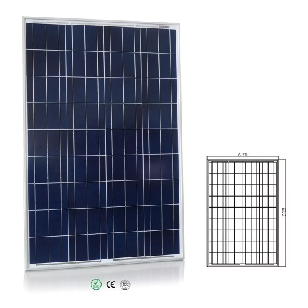 100 Watt Solarmodul monokristallin 12V 100 Watt Solarmodul monokristallin 12V