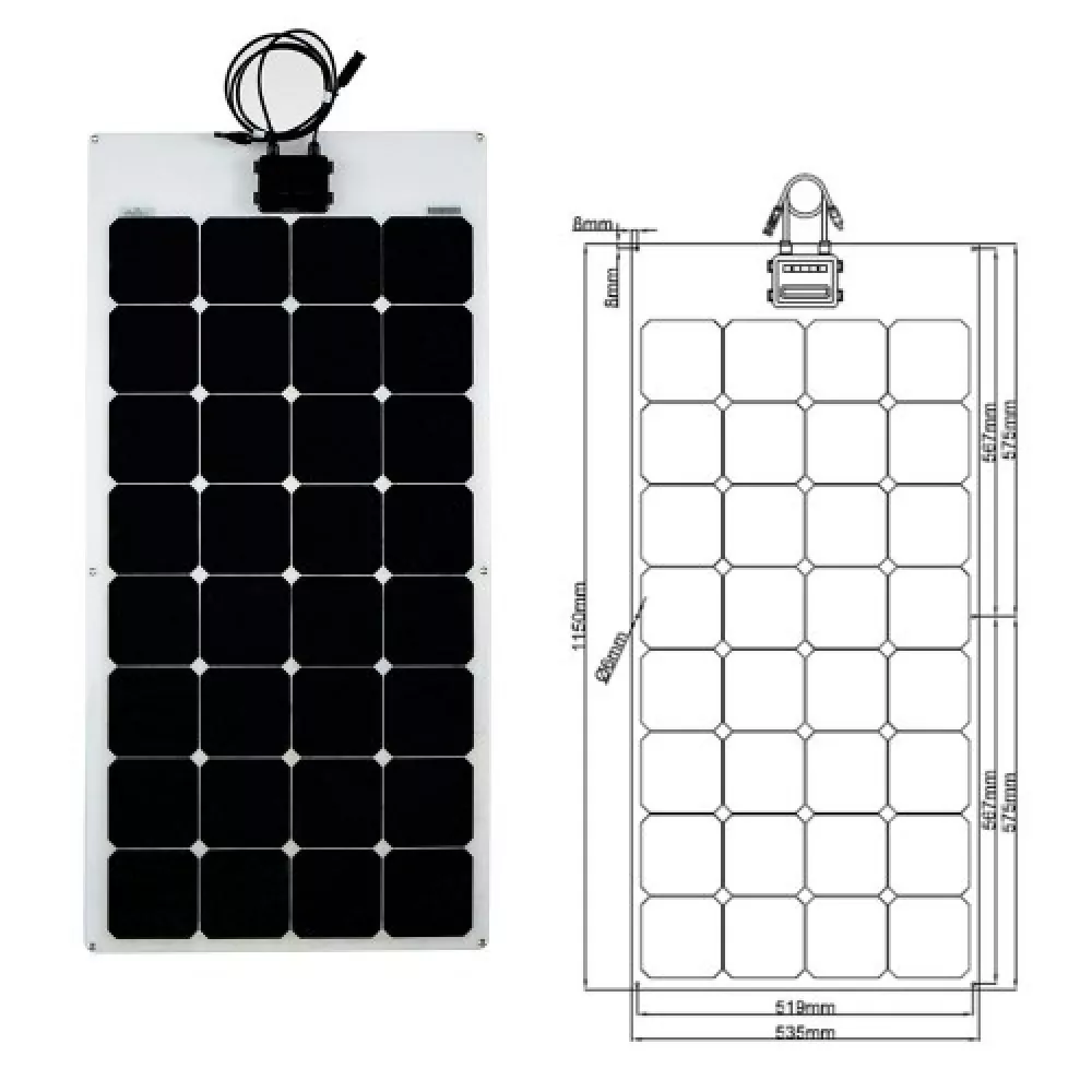 120 Watt SPR Hochleistungs Solarmodul