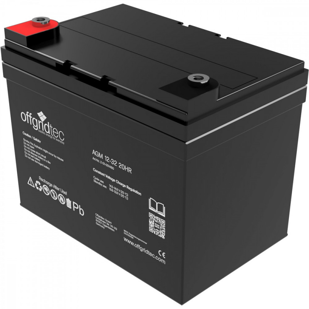 12 Volt 50Ah Batterie in AGM-Qualität von Offgridtec 12 Volt 50Ah Batterie in AGM-Qualität von Offgridtec