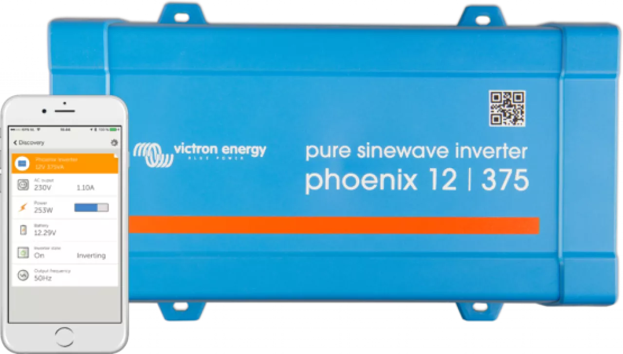 200W 12V Sinus Wechselrichter Victron Phoenix 12/250 VE.Direct mit Smartphone