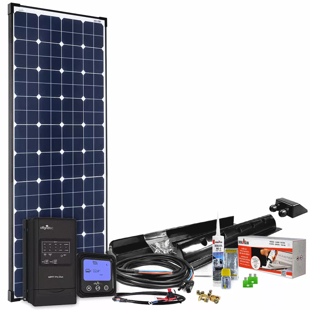 Wohnmobil-Komplett-Solar-Set 150 Watt mit EBL-Anschlussmöglichkeit
