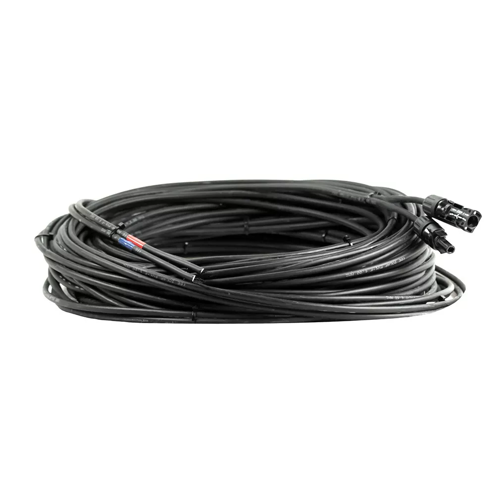 Solarkabel 15m doppeladrig mit MC4-Stecker und -Buchse, 6mm² Kabelquerschnitt Solarkabel 15m doppeladrig mit MC4-Stecker und -Buchse, 6mm² Kabelquerschnitt
