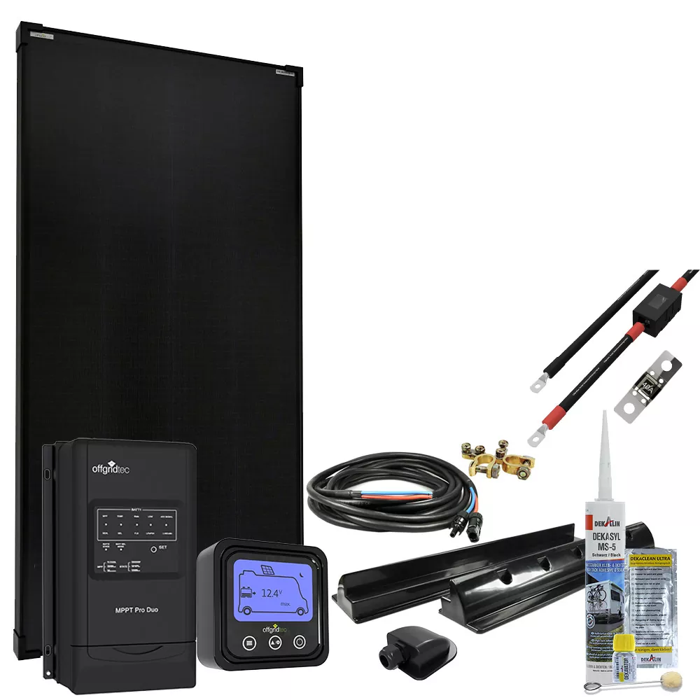 180W MobileBlack 12V Wohnmobil Solaranlage 30A MPPT OLP 180W MobileBlack 12V Wohnmobil Solaranlage 30A MPPT OLP