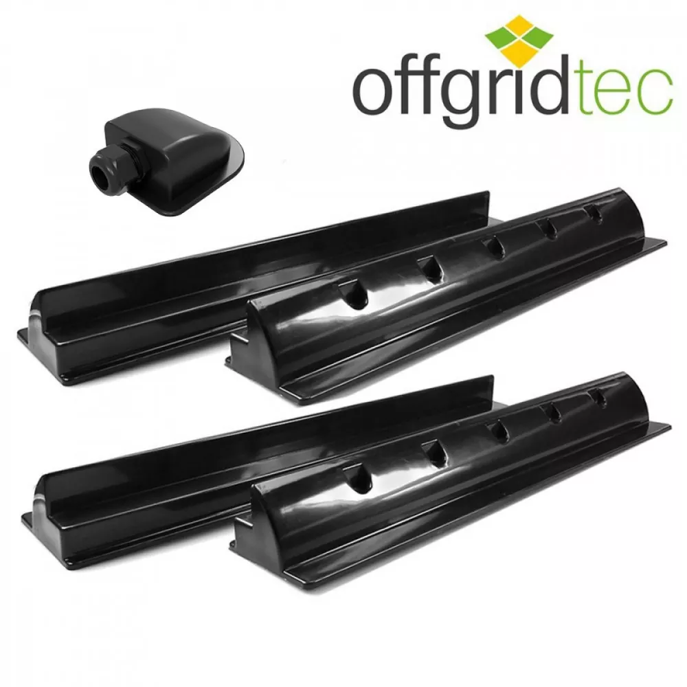 2x Spoiler und Kabeldurchführung Wohnmobil Solar-Set 2x Spoiler und Kabeldurchführung Wohnmobil Solar-Set