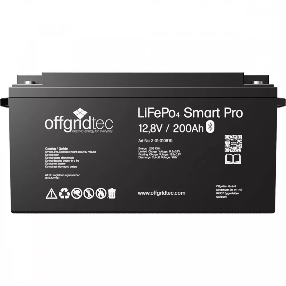 Front 200Ah Lithium-Akku Smart Pro Offgridtec Front 200Ah Lithium-Akku Smart Pro Offgridtec