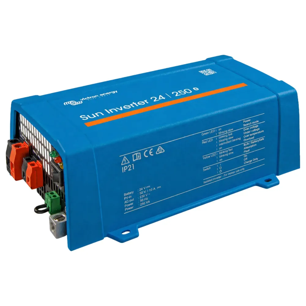 200W 24V Sinus Wechselrichter Victron Sun Inverter 24/250-10 PWM - Ansicht schraeg
