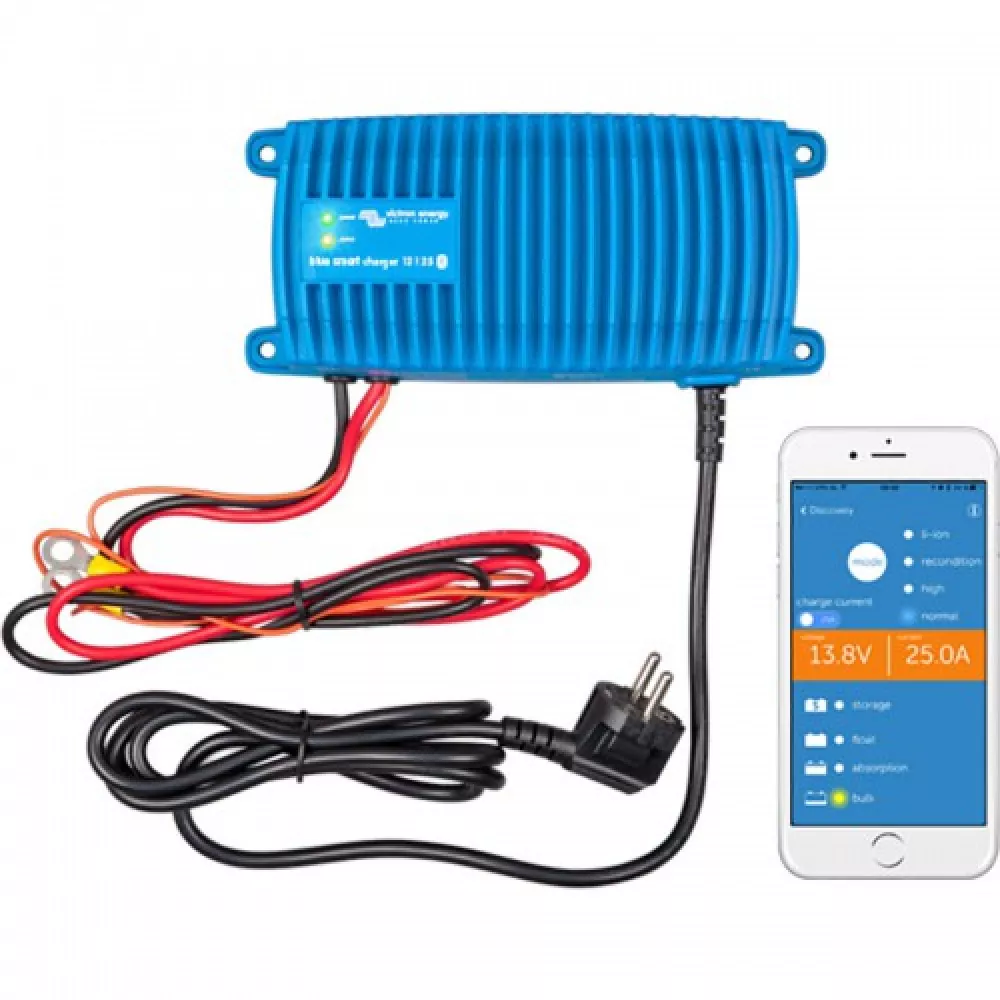 Blue Smart IP 67 12/25 12V 230V Akkuladegerät von Victron Energy Blue Smart IP 67 12/25 12V 230V Akkuladegerät von Victron Energy