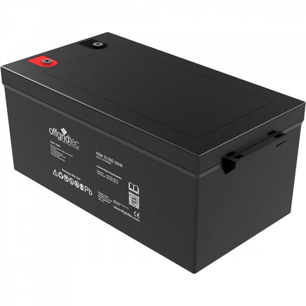 260Ah AGM 12V Akku Solarbatterie extrem zyklenfest 260Ah AGM 12V Akku Solarbatterie extrem zyklenfest