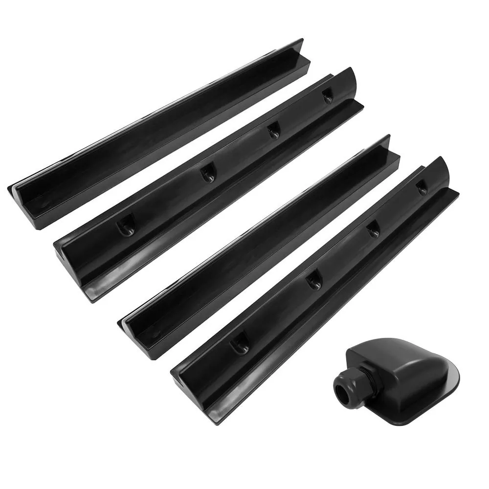 2x Solar-Spoiler, Kabeldurchführung und Klebe-Set 2x Solar-Spoiler, Kabeldurchführung und Klebe-Set