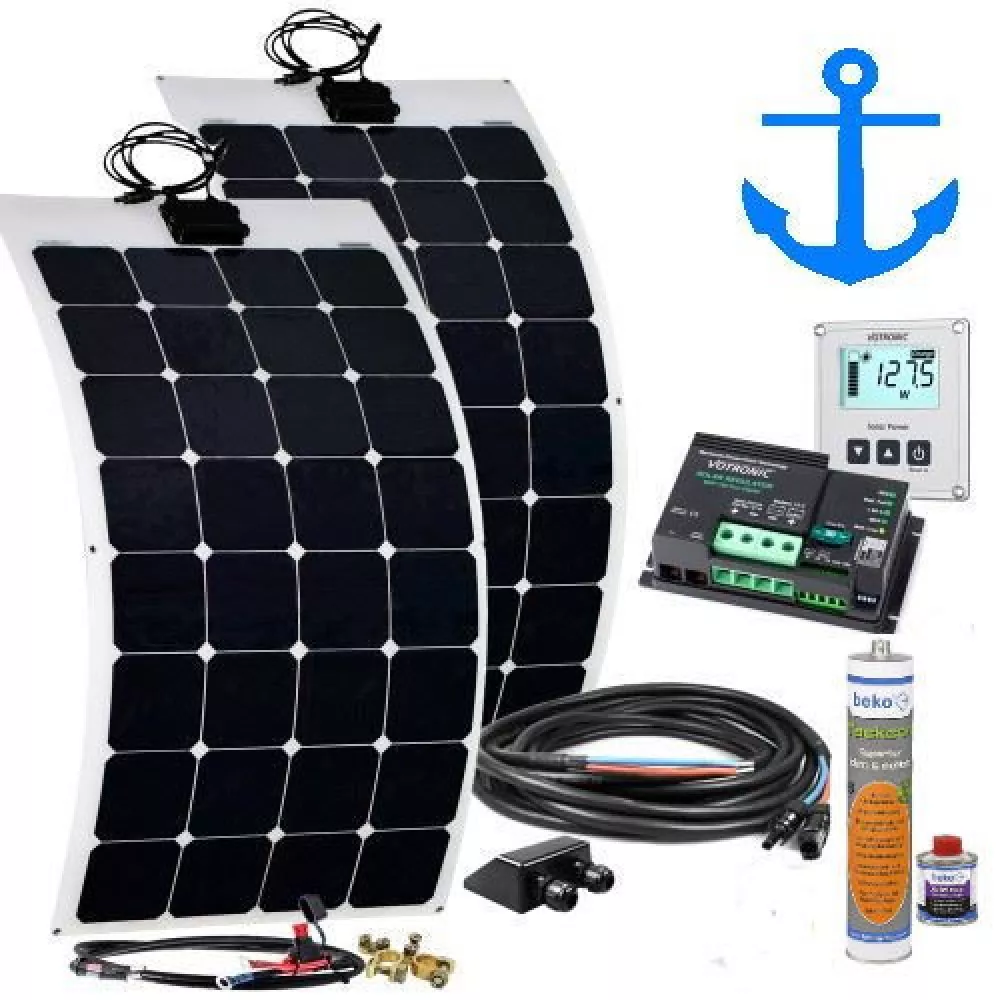 300W Solaranlage Marine Basic 12V flexibel Boot Yacht