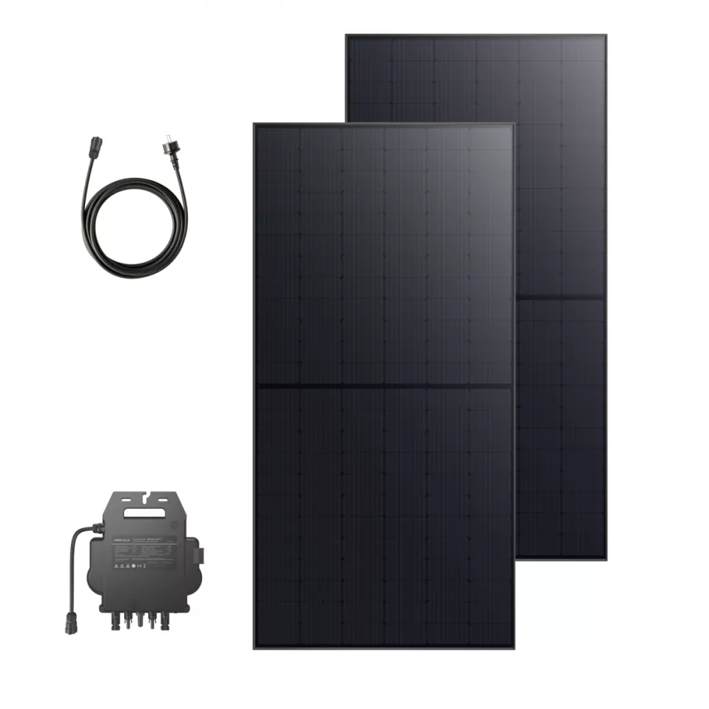 1080W Anker Solix Balkonkraftwerk 2x 540W RS50B, MI80 Wechselrichter, 5m Schuko-Kabel 1080W Anker Solix Balkonkraftwerk 2x 540W RS50B, MI80 Wechselrichter, 5m Schuko-Kabel