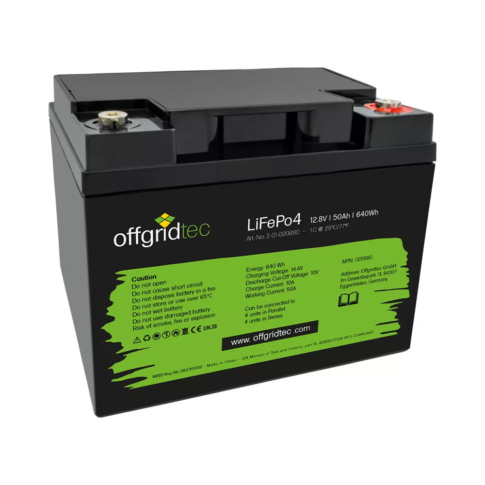 100Ah 12V LiFePo4 Pro Lithiumakku 12/100 1280Wh 12,8V Offgridtec 100Ah 12V LiFePo4 Pro Lithiumakku 12/100 1280Wh 12,8V Offgridtec