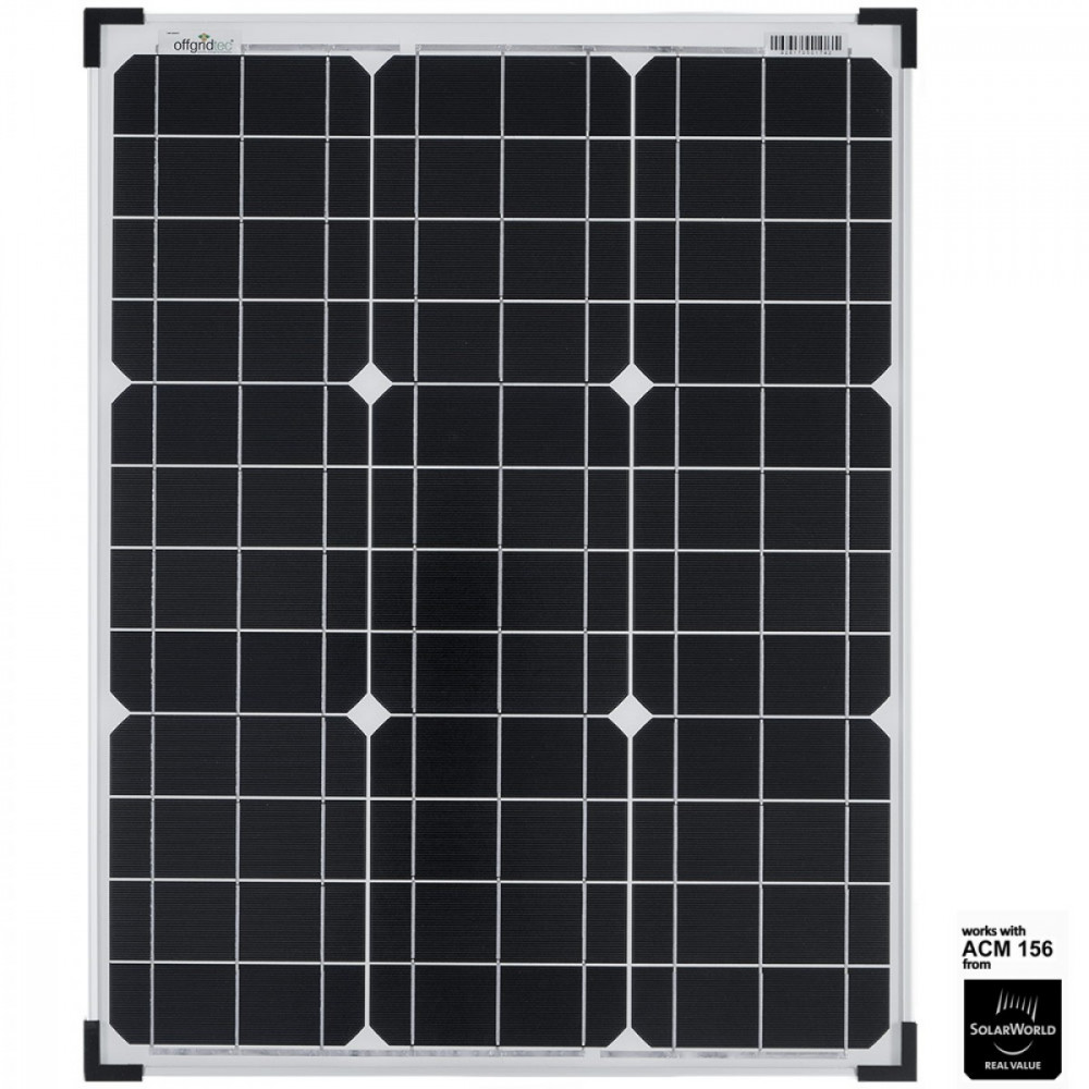50 Watt Solarmodul monokristallin 12V 50 Watt Solarmodul monokristallin 12V