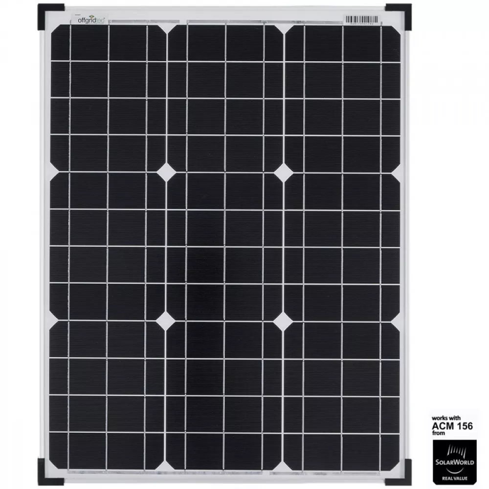 50 Watt Solarmodul monokristallin 12V 50 Watt Solarmodul monokristallin 12V