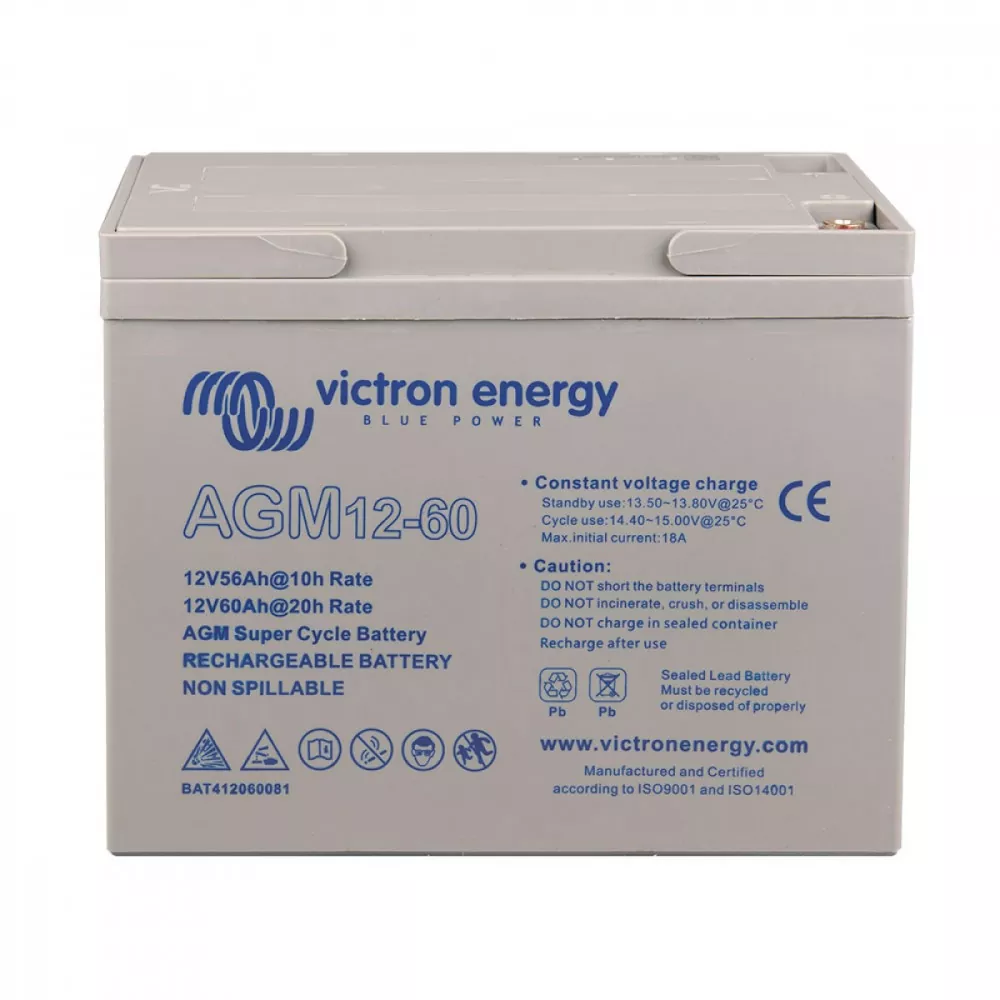 60Ah Victron AGM 12V Super Cycle Batterie C20 60Ah Victron AGM 12V Super Cycle Batterie C20
