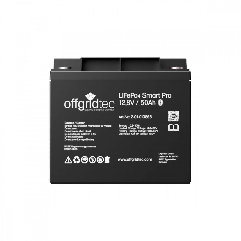 Front 50Ah Lithium-Akku Smart Pro Offgridtec Front 50Ah Lithium-Akku Smart Pro Offgridtec