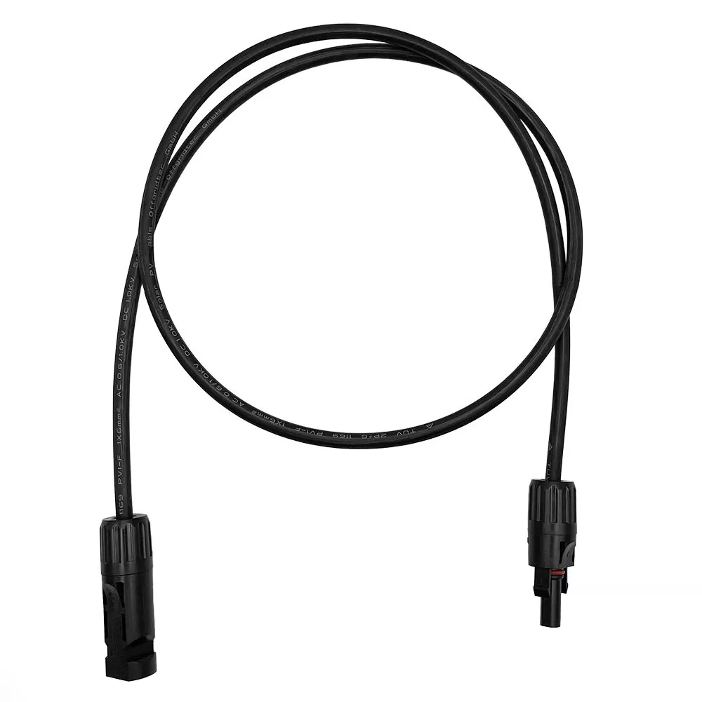 1m MC4 zu MC4 Verlängerungskabel 6mm² rot/schwarz