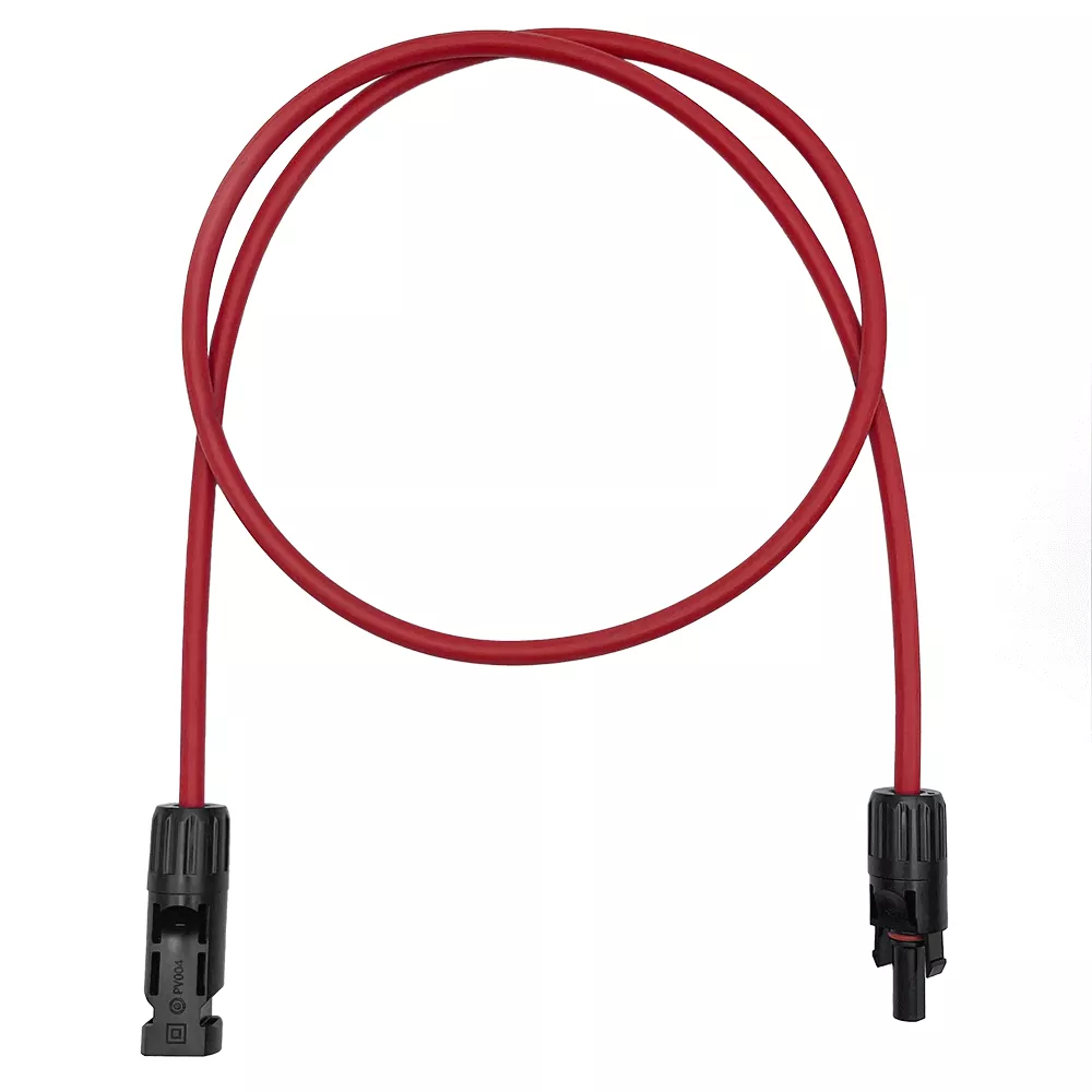 1m MC4 zu MC4 Verlängerungskabel 6mm² rot/schwarz
