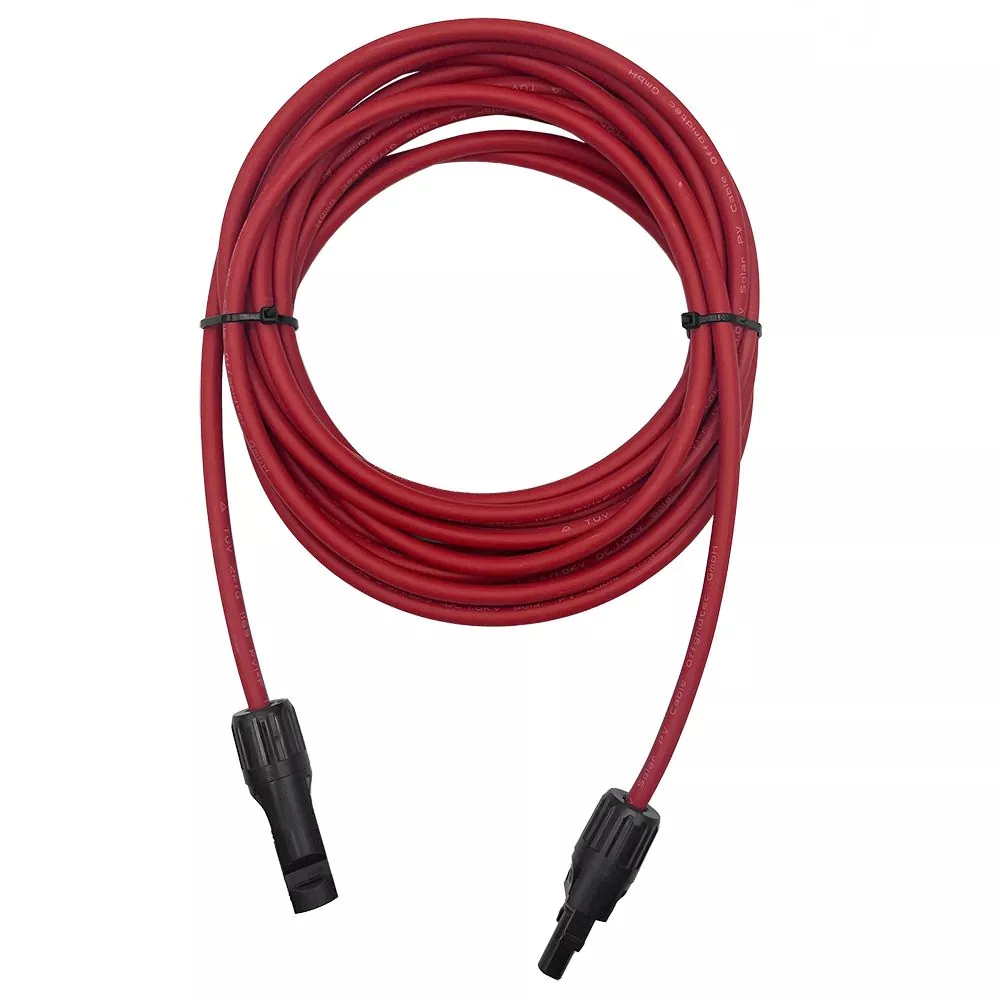 1m MC4 zu MC4 Verlängerungskabel 6mm² rot/schwarz